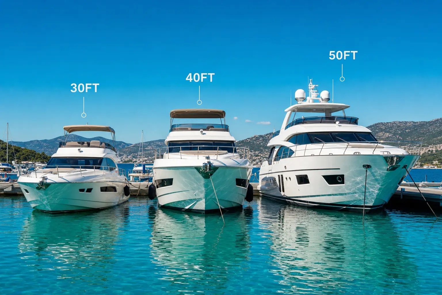 Die beste Yachtegröße für Anfänger: 30 Fuß, 40 Fuß, 50 Fuß oder größer?